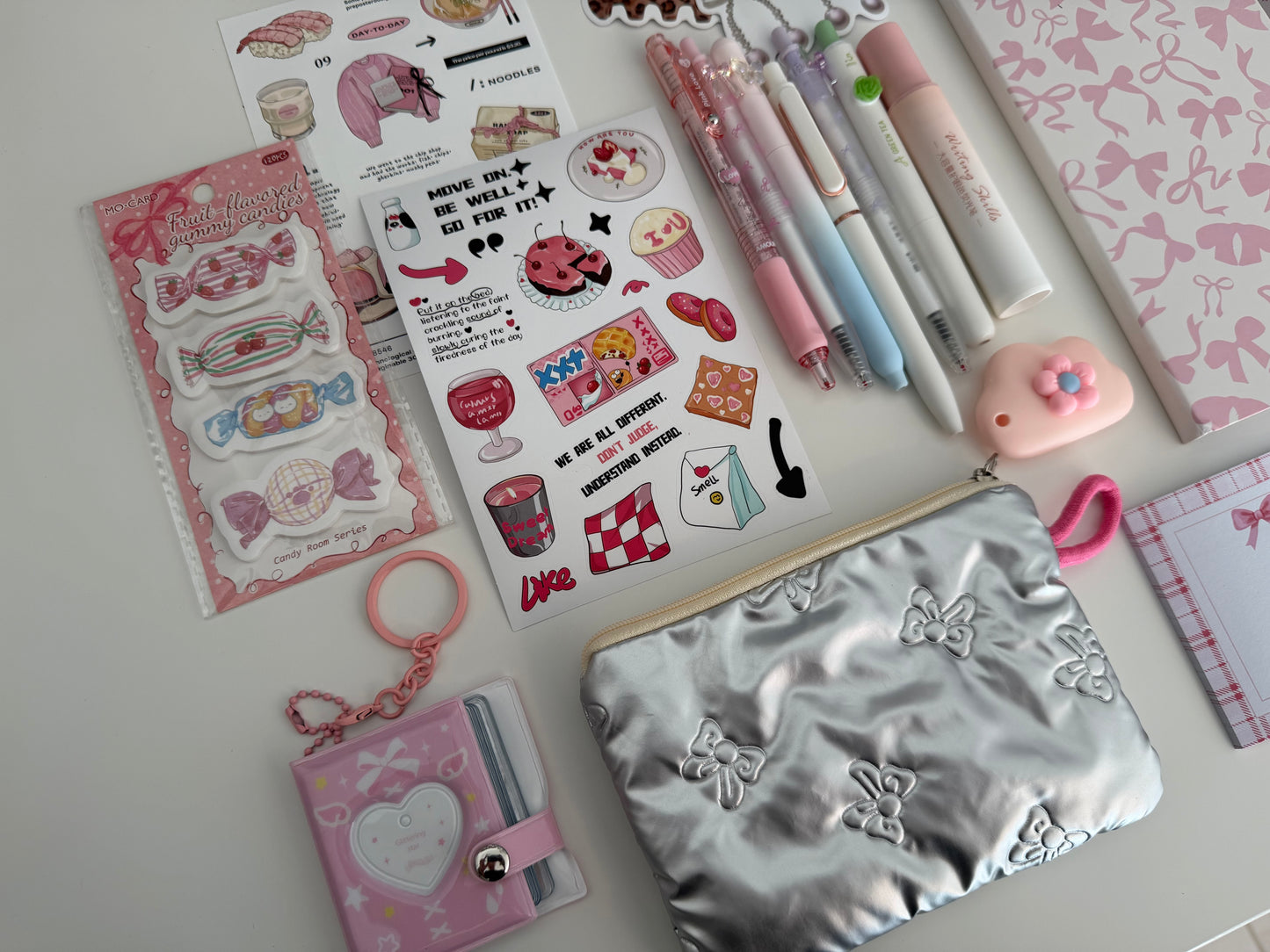 Pink Aesthetic Stationery Box – Cute Planner Set, Stickers, Pens & Desk Accessories Gift Box