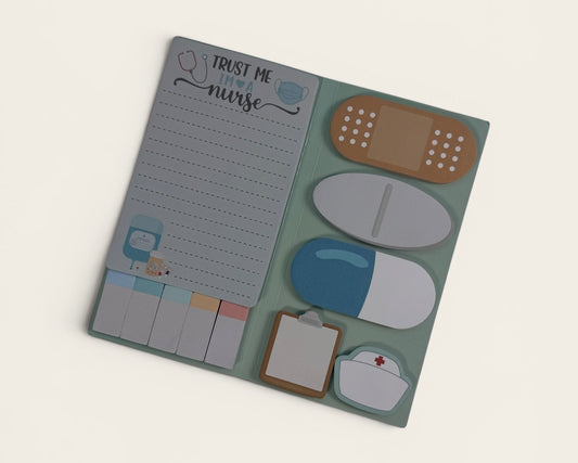 Medical-Themed Sticky Note Book
