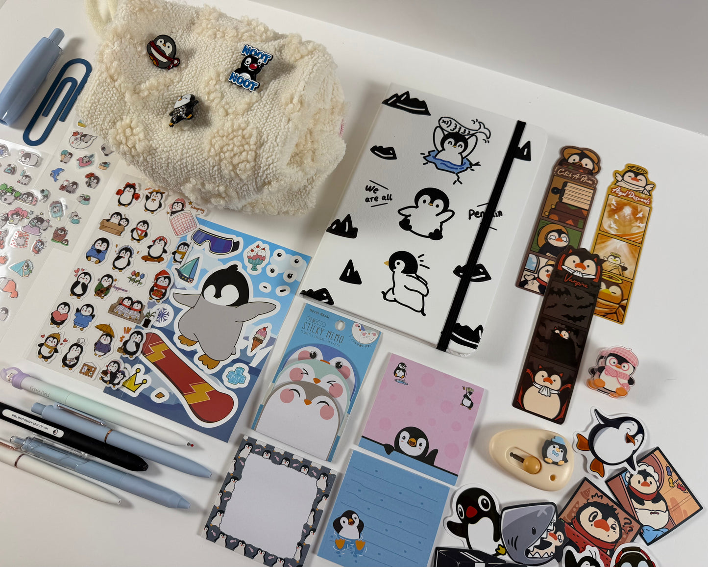 Chill & Create" Penguin Stationery Set 🐧” - Large
