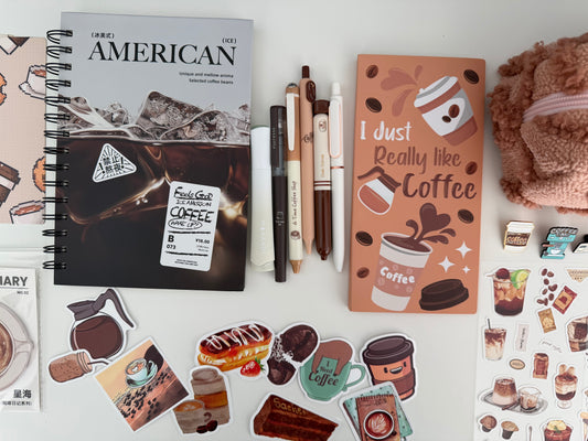 “Coffee Break" Aesthetic Stationery Set ☕️🤎 - Large
