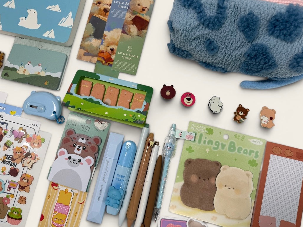 "Polar Breeze" White Bear Stationery Set 🐻❄️❄️