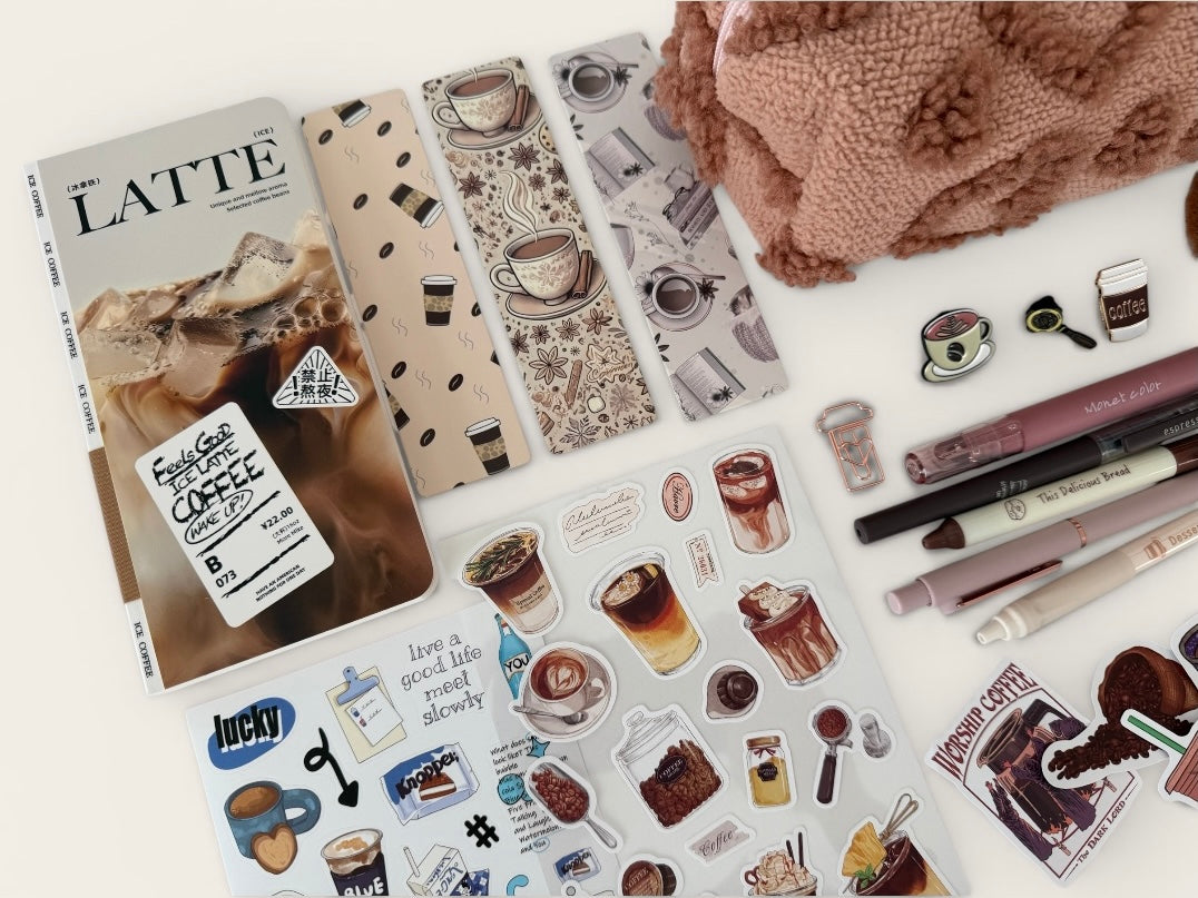 “Coffee Break" Aesthetic Stationery Set ☕️🤎 - Small