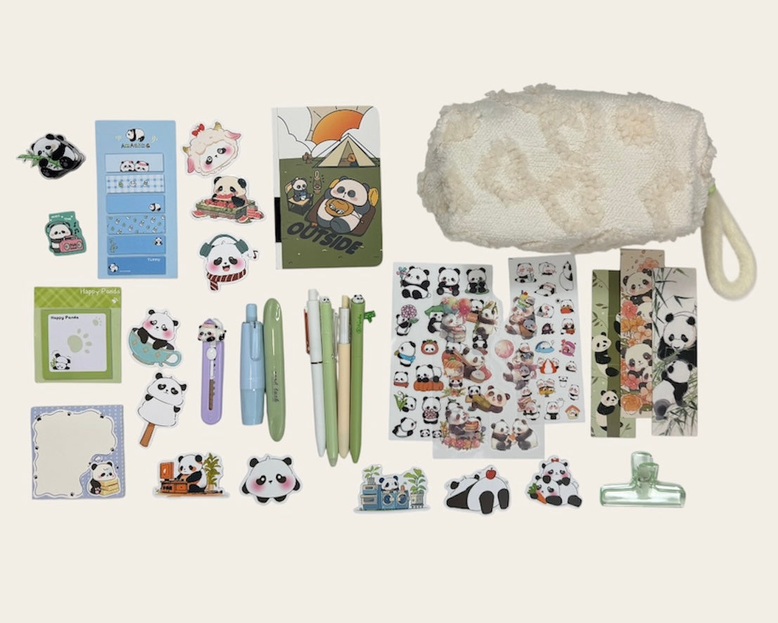 Bamboo Zen" Panda Stationery Set 🐼🎋 – Small