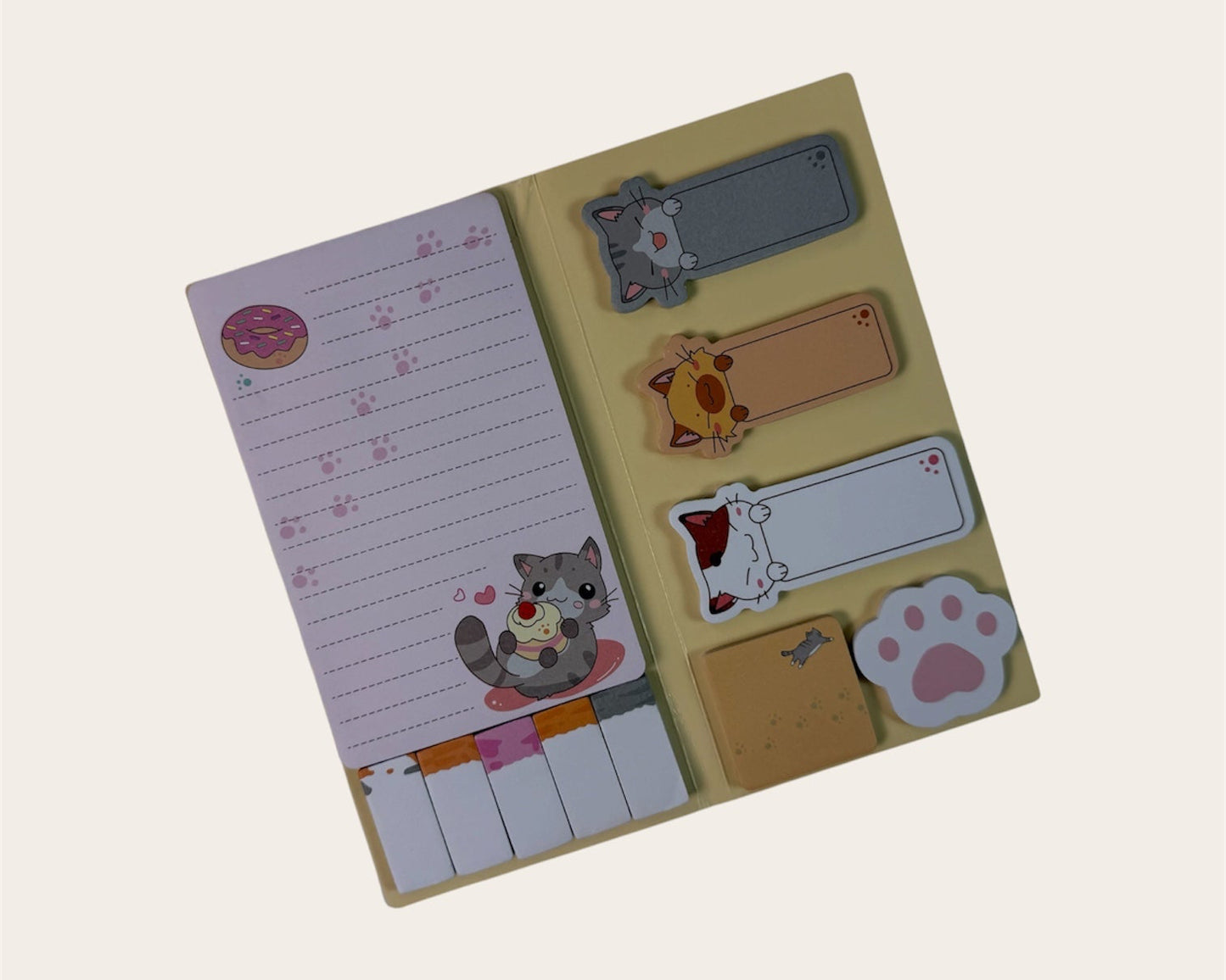 Cute Cat Sticky Notes & Page Markers