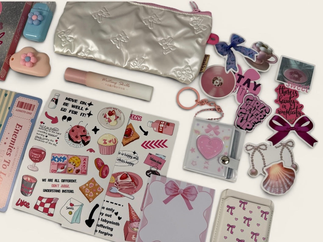 SilverPunk Stationery Box – Cute Planner Set, Stickers, Pens & Desk Accessories Gift Box