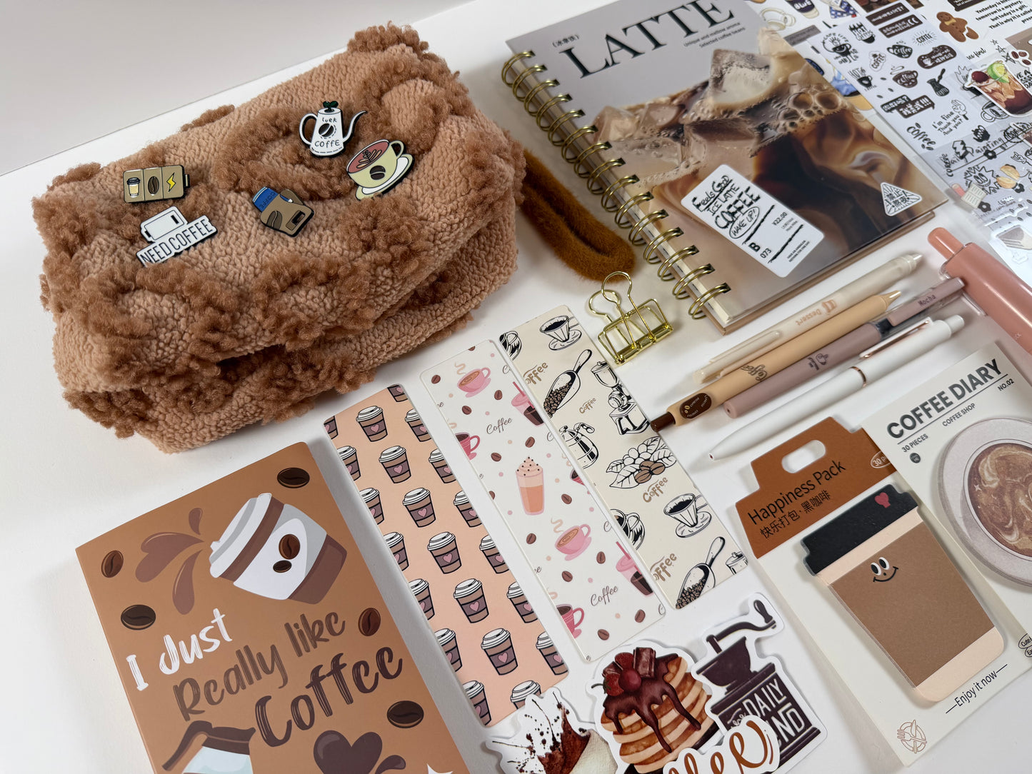 “Coffee Break" Aesthetic Stationery Set ☕️🤎 - Large
