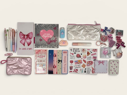 SilverPunk Stationery Box – Cute Planner Set, Stickers, Pens & Desk Accessories Gift Box