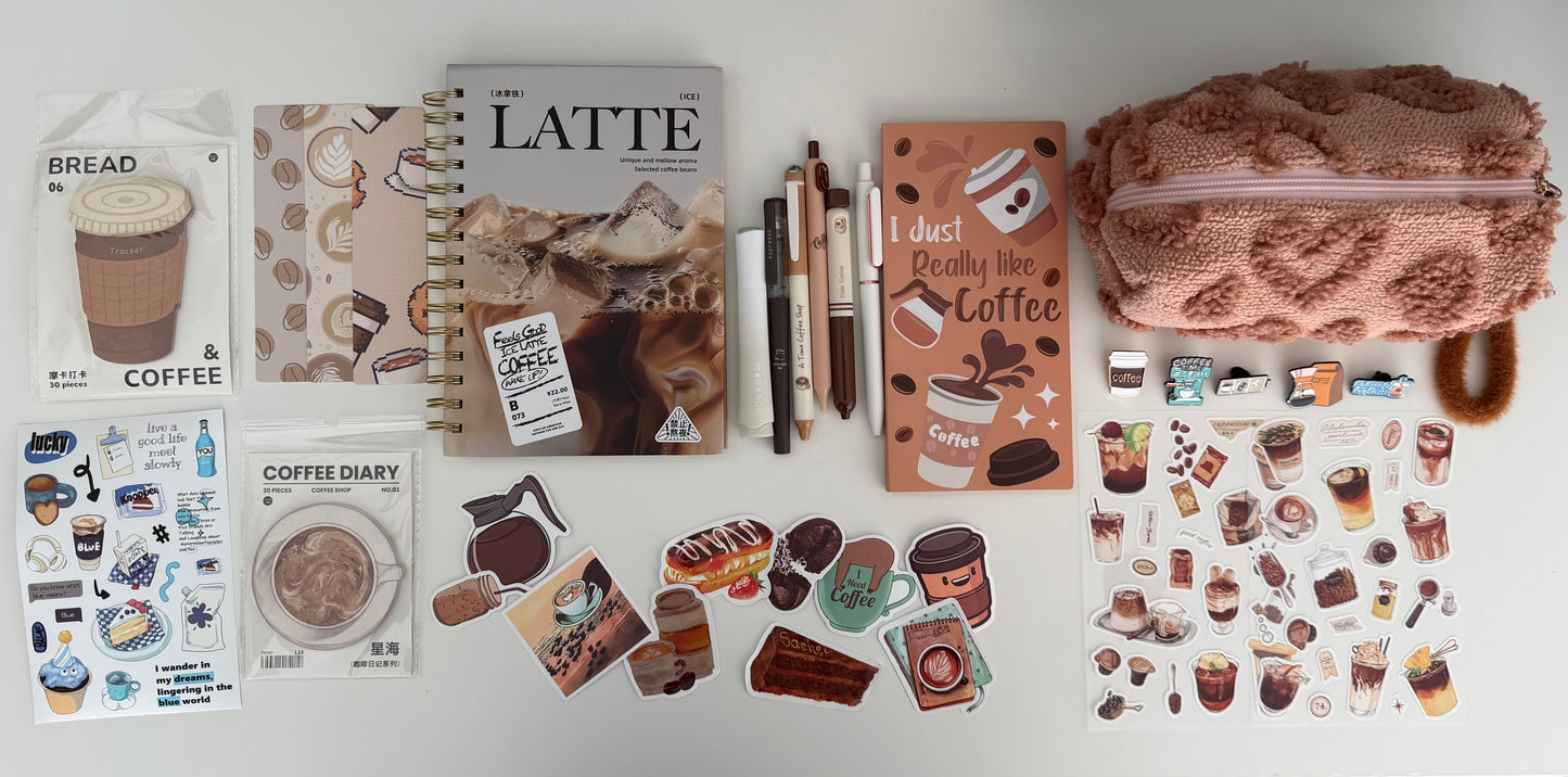 “Coffee Break" Aesthetic Stationery Set ☕️🤎 - Large