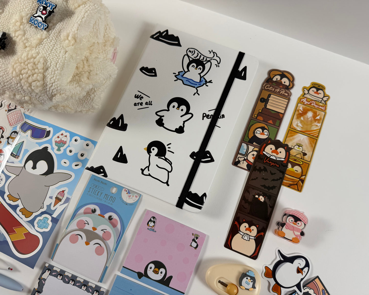 Chill & Create" Penguin Stationery Set 🐧” - Large