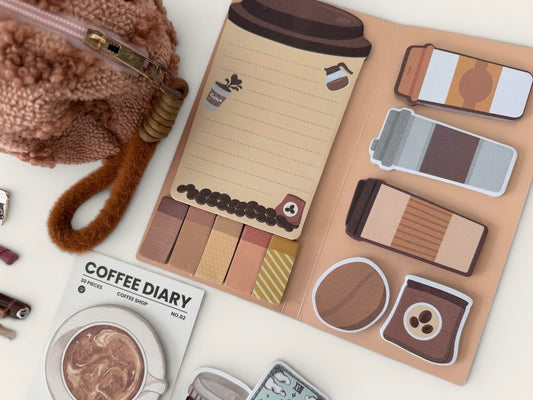 “Coffee Break" Aesthetic Stationery Set ☕️🤎 - Small