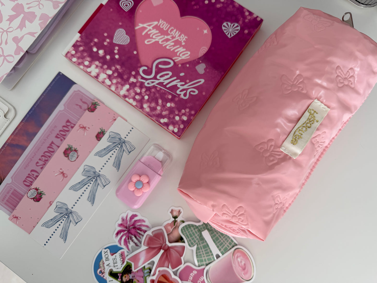 Pink Aesthetic Stationery Box – Cute Planner Set, Stickers, Pens & Desk Accessories Gift Box