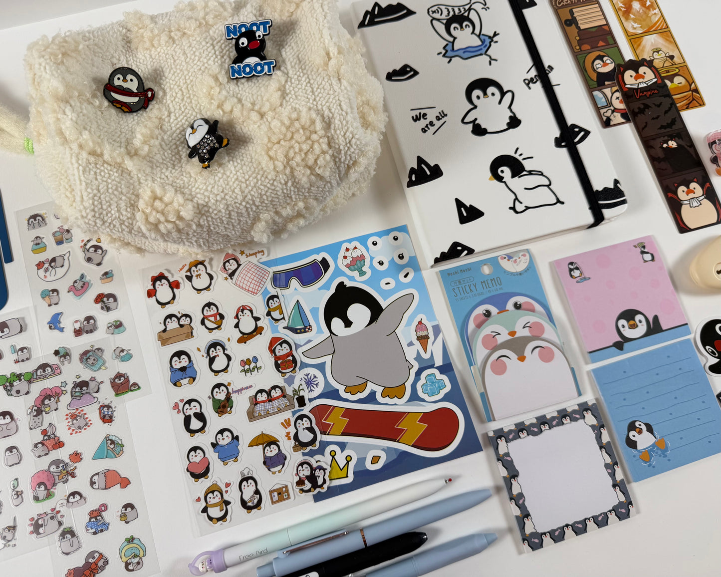 Chill & Create" Penguin Stationery Set 🐧” - Large