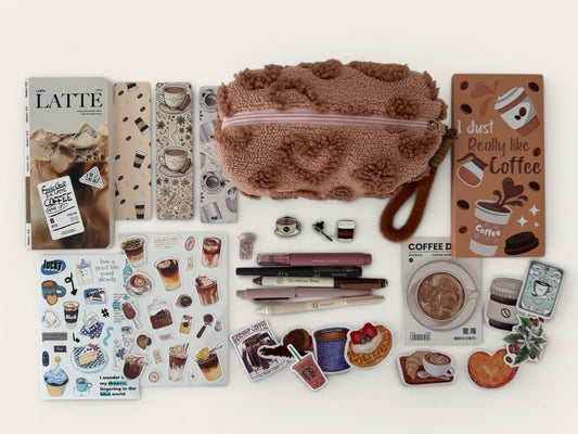 “Coffee Break" Aesthetic Stationery Set ☕️🤎 - Small