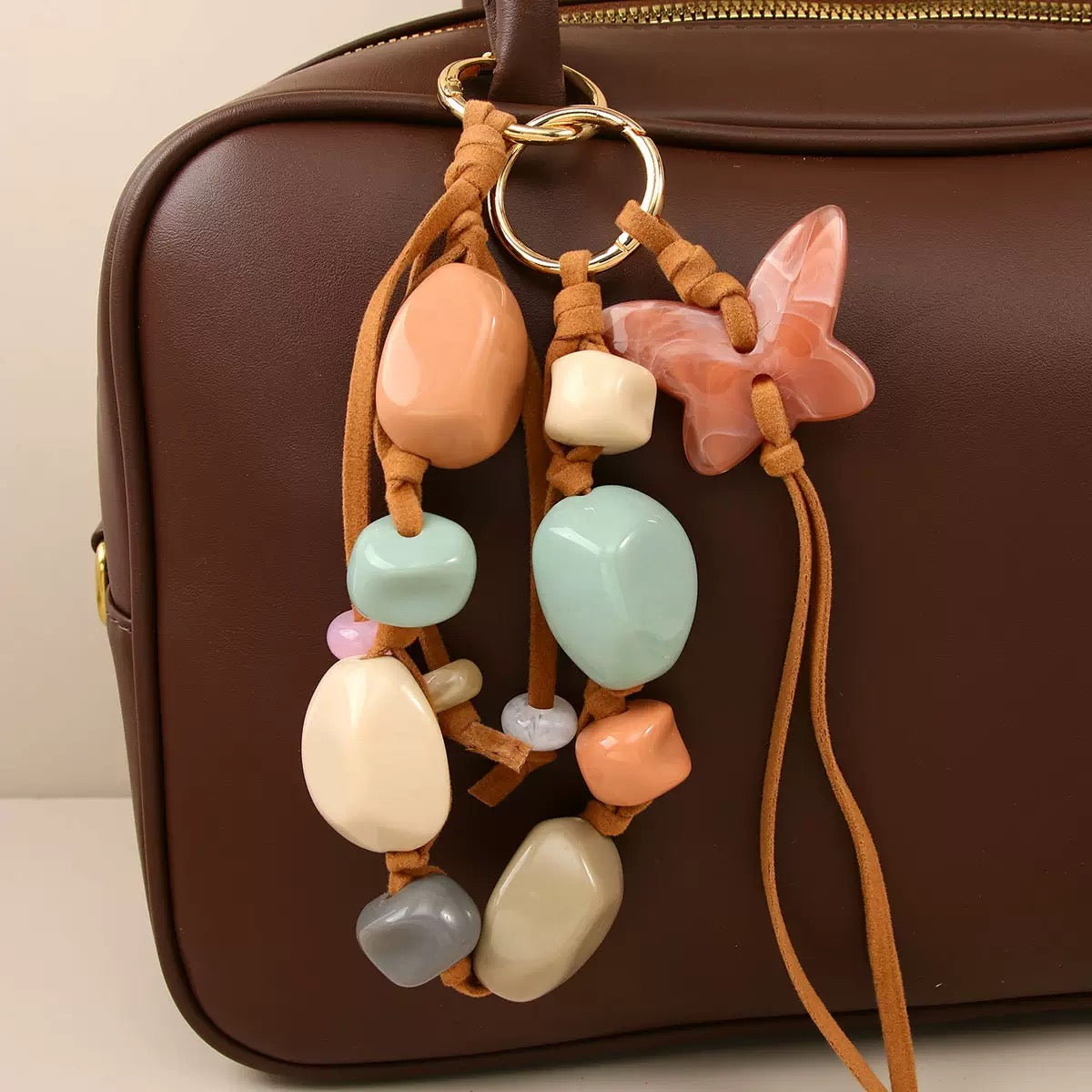 Pastel Bead Butterfly Charm