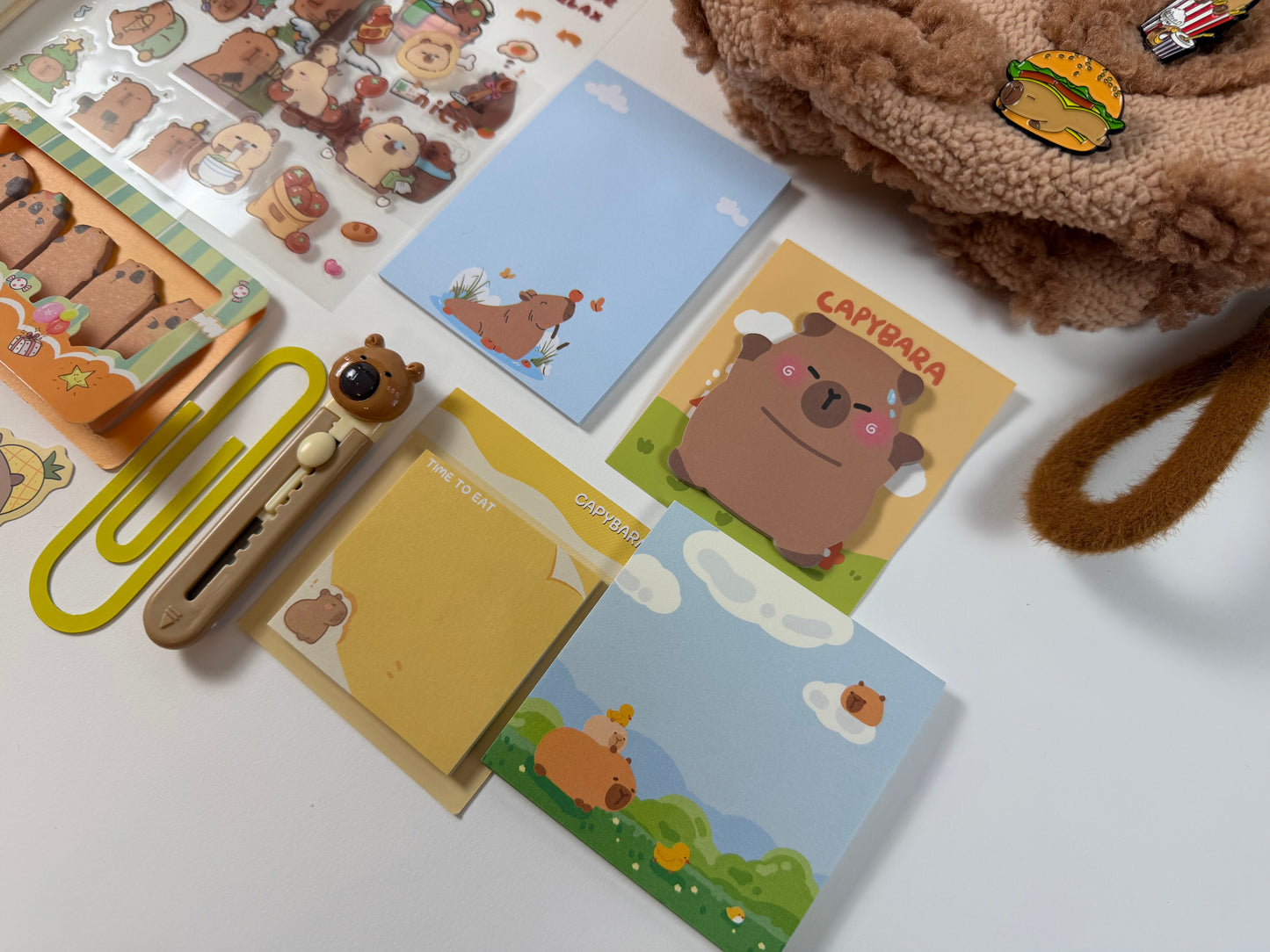 Capybara Stationery Set ₍ᐢ•(ܫ)•ᐢ₎ – Large