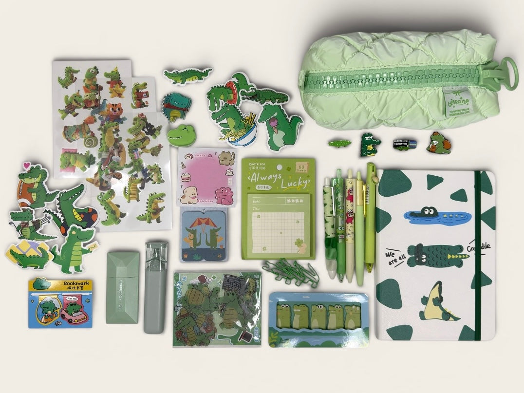 Cute Crocodile Stationery Gift Box