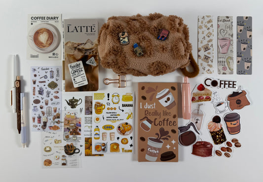 “Coffee Break" Aesthetic Stationery Set ☕️🤎 - Small
