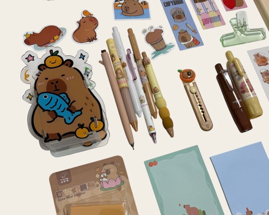 Capybara Stationery Set ₍ᐢ•(ܫ)•ᐢ₎ – XLarge