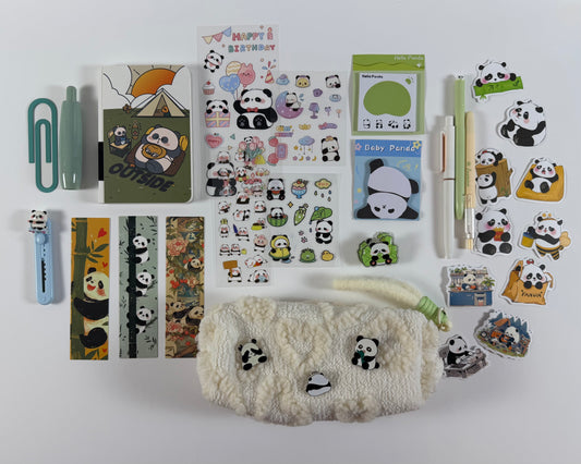 Bamboo Zen" Panda Stationery Set 🐼🎋 – Small