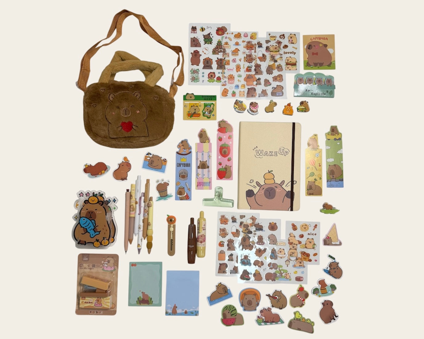 Capybara Stationery Set ₍ᐢ•(ܫ)•ᐢ₎ – XLarge