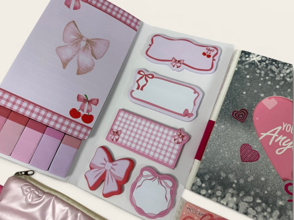 SilverPunk Stationery Box – Cute Planner Set, Stickers, Pens & Desk Accessories Gift Box