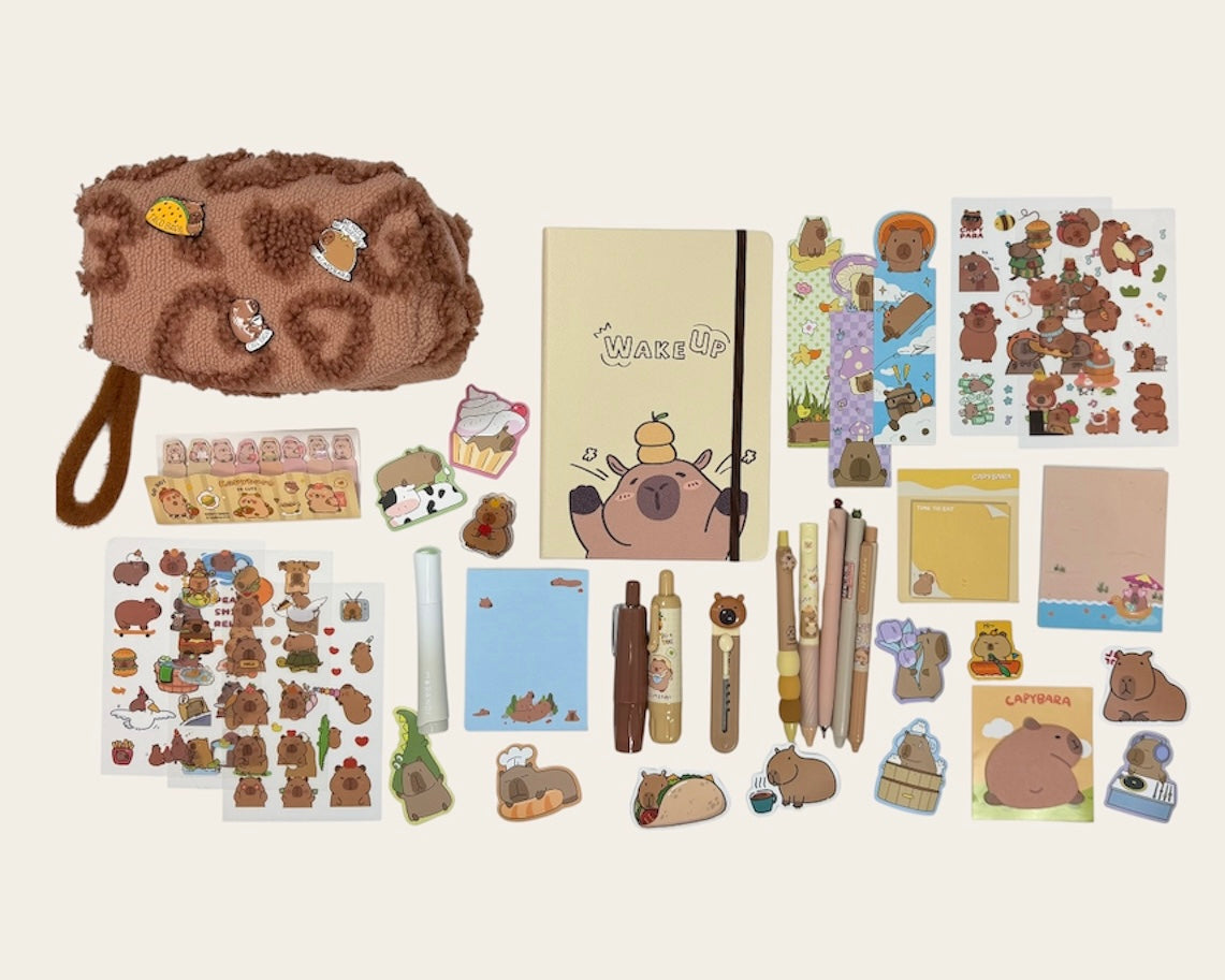 Capybara Stationery Set ₍ᐢ•(ܫ)•ᐢ₎