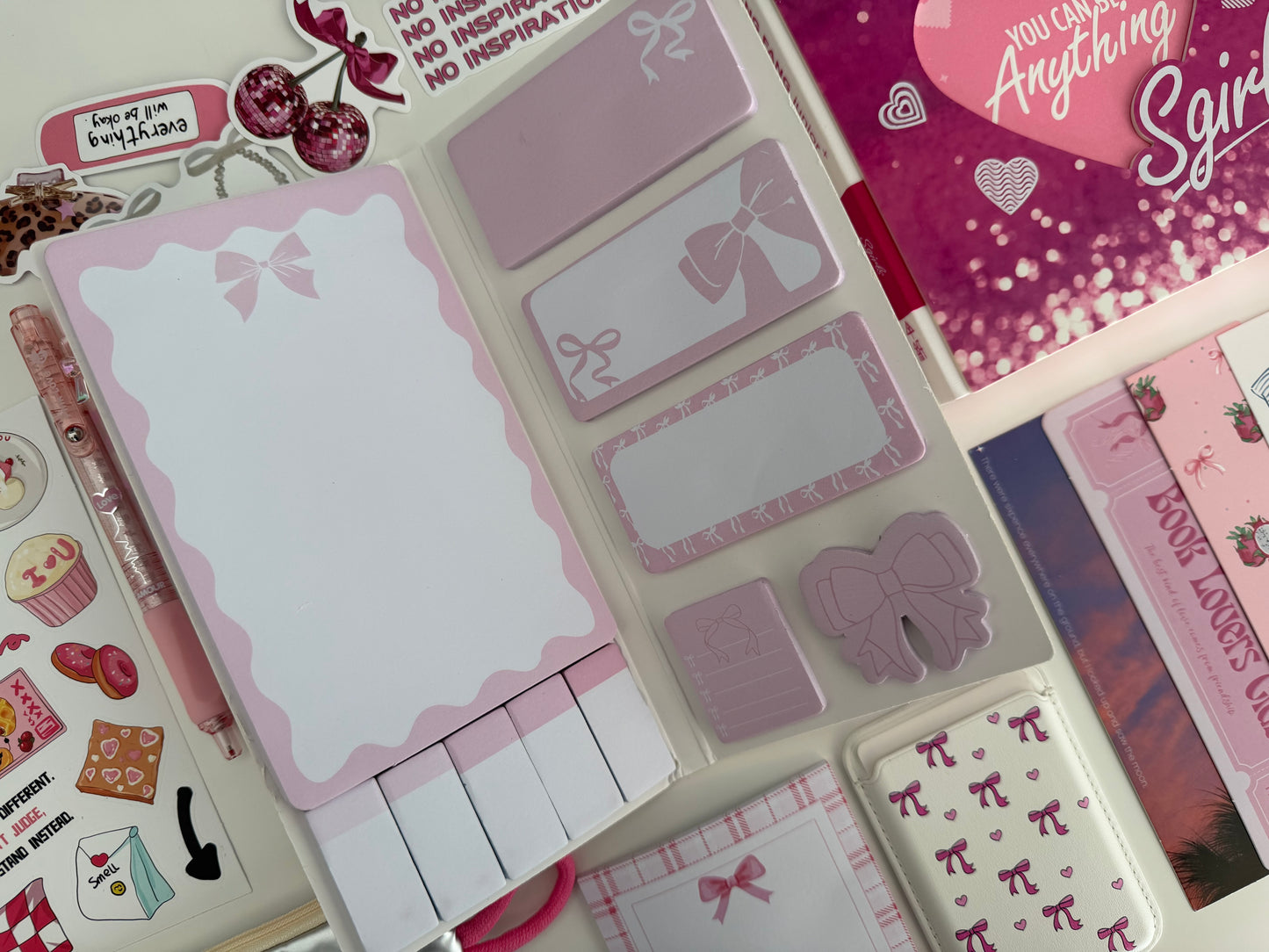 Pink Aesthetic Stationery Box – Cute Planner Set, Stickers, Pens & Desk Accessories Gift Box