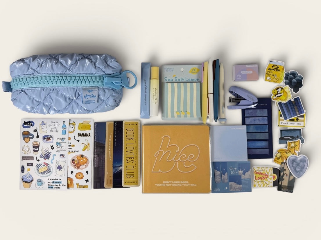 Pastel Stationery Box ☁️🩵