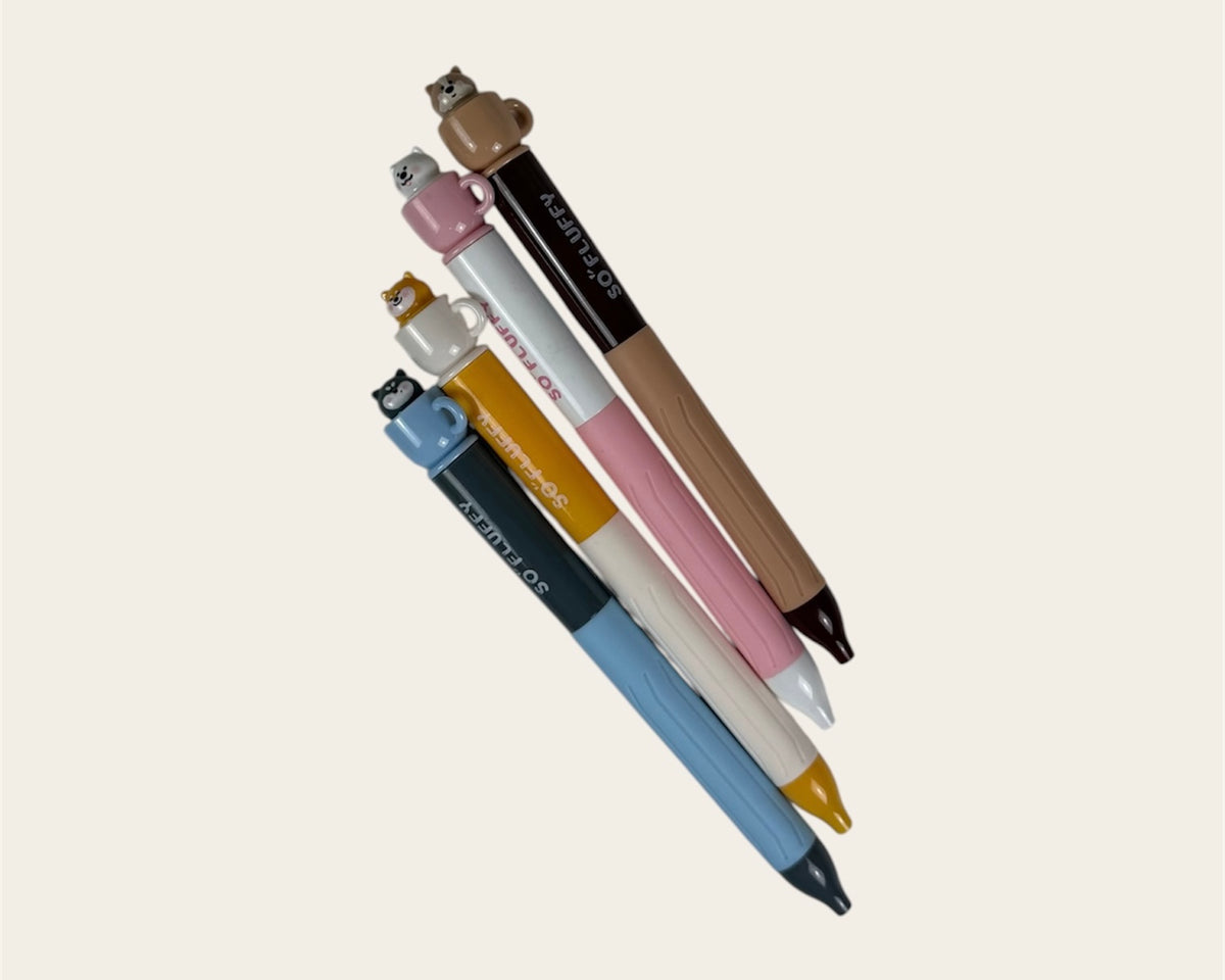 Cute Spinning Puppy Pen – Kawaii Dog Cup Gel Pen