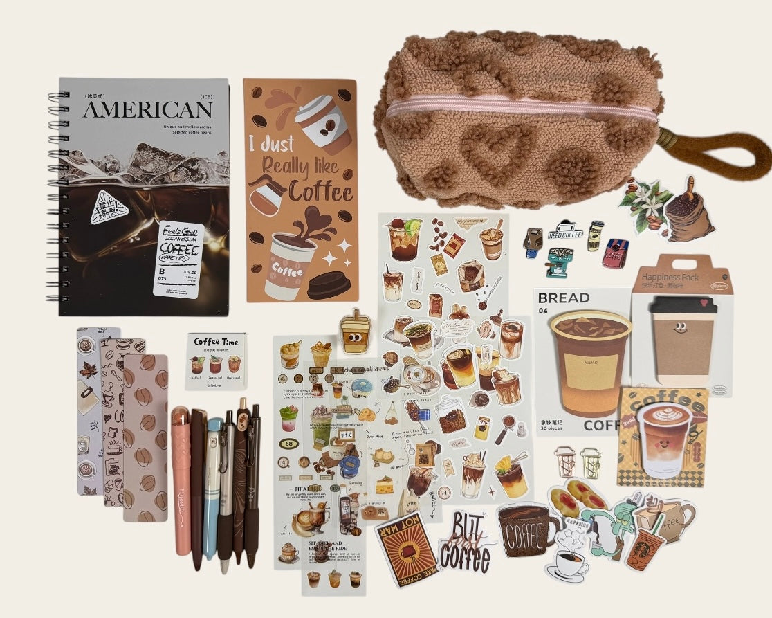 “Coffee Break" Aesthetic Stationery Set ☕️🤎