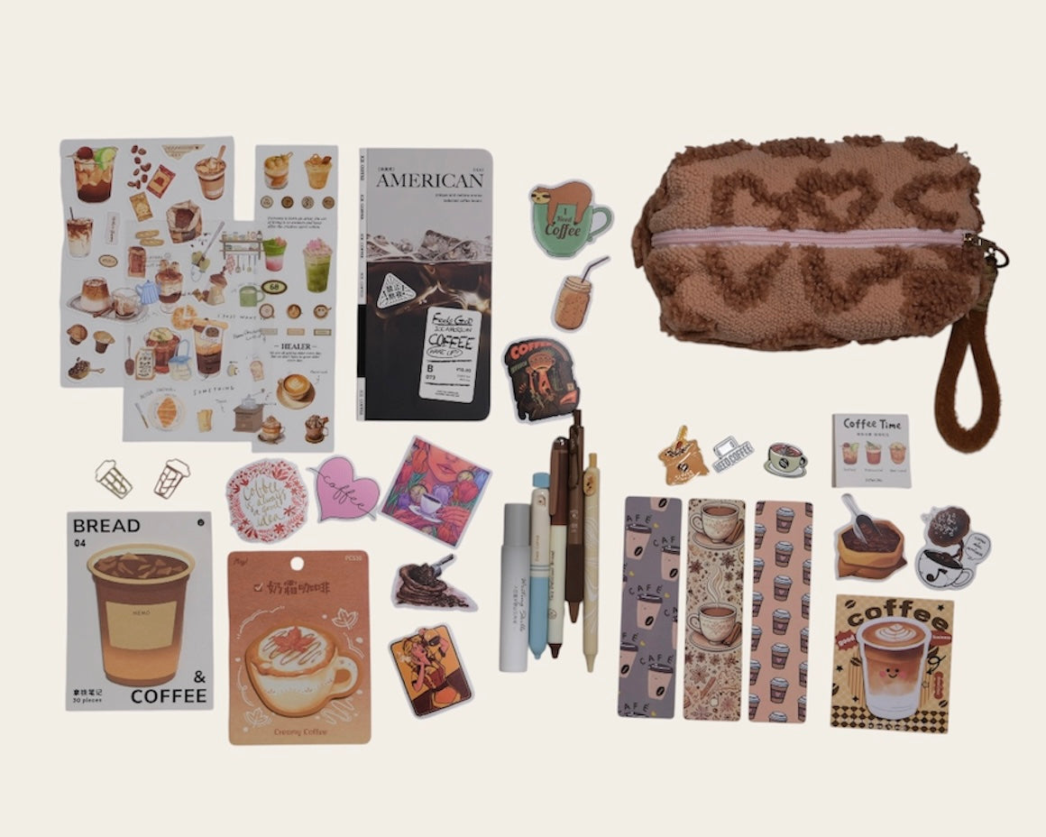 “Coffee Break" Aesthetic Stationery Set ☕️🤎