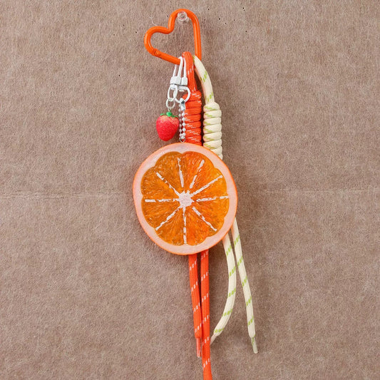 Orange Slice Charm Keychain