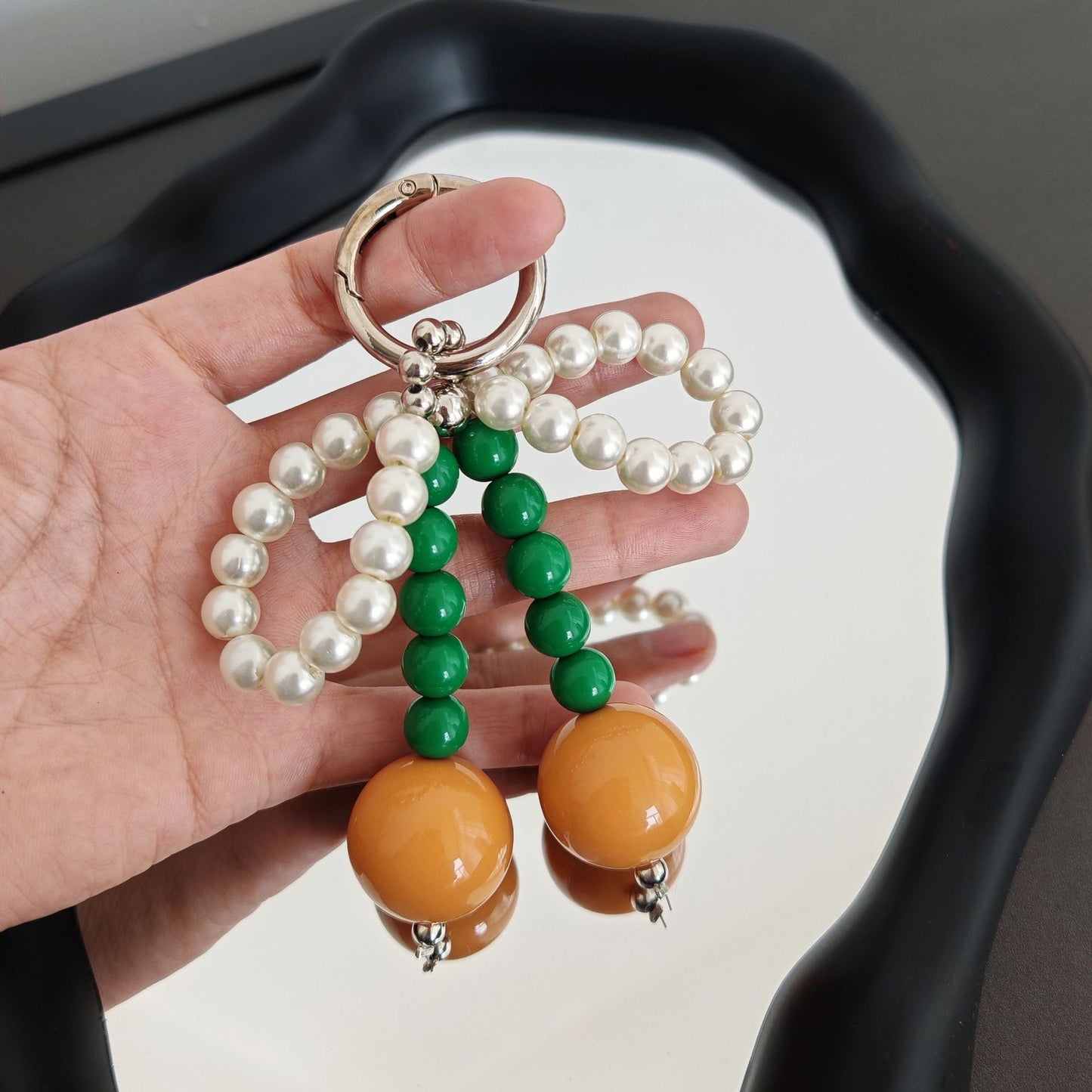 Orange Cherry Bag Charm