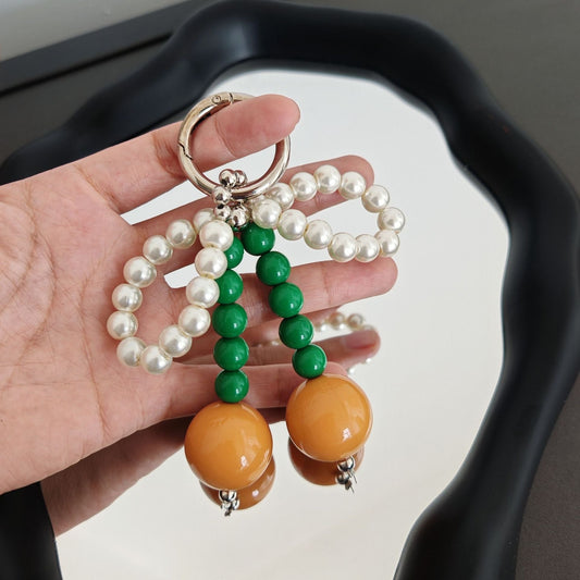 Orange Cherry Bag Charm