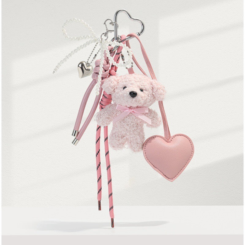 Pink Teddy Love Bag Charm