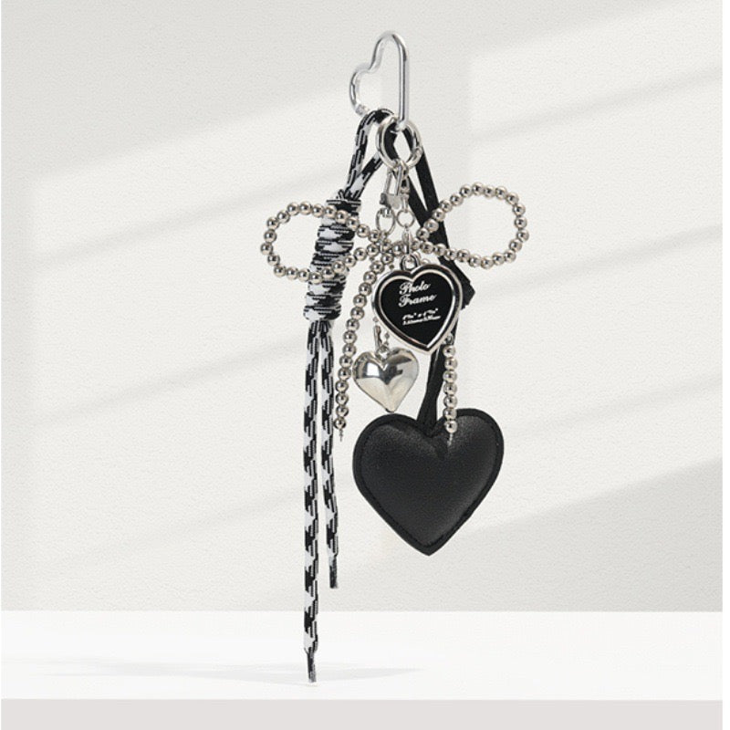 Black Heart Charm with Chain