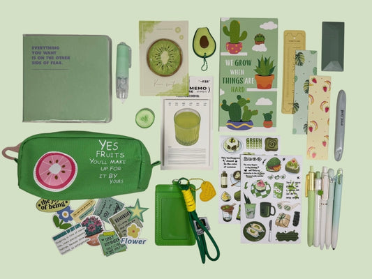Summer Stationery Box – Complete Desk Set (Notebook, Pouch & Accessories)