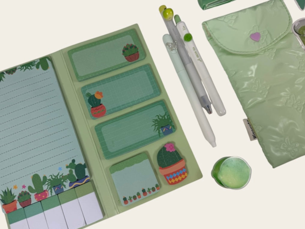Green Aesthetic Stationery Set