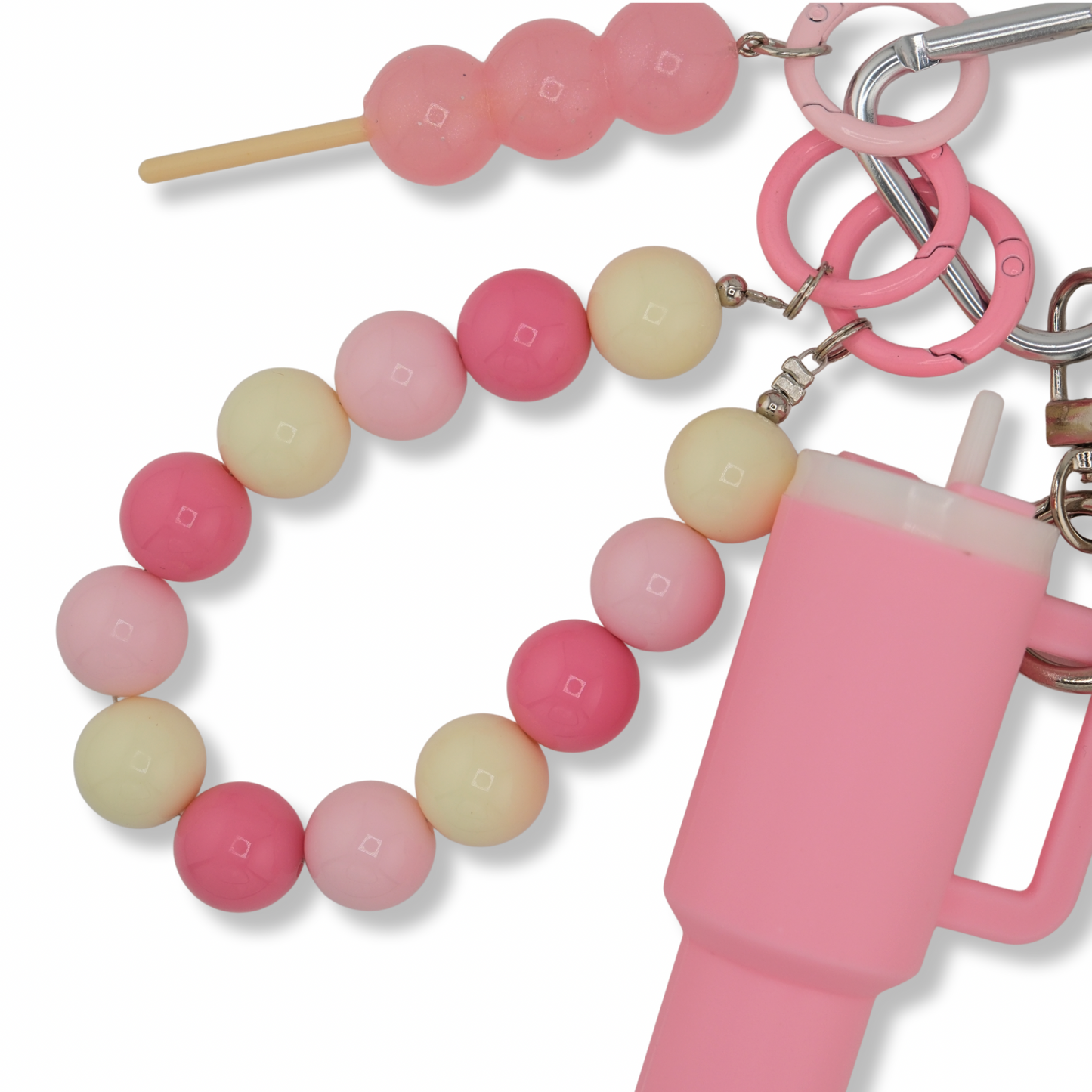 Sweet Coffee Pink Bag Charm