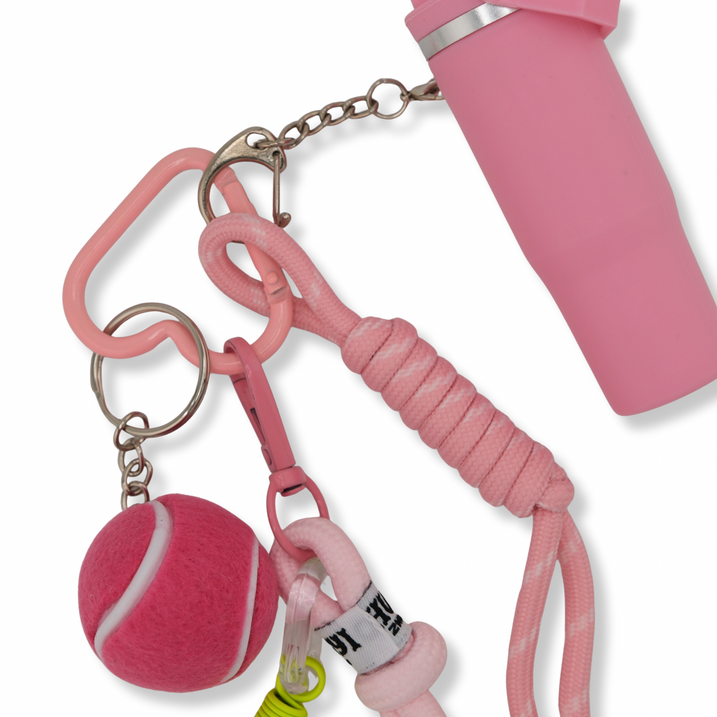 Sporty Pink Cup & Tennis Ball Bag Cha