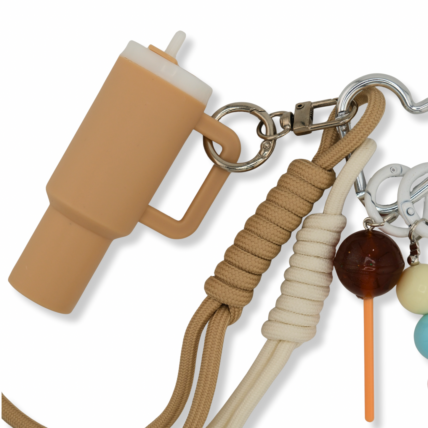 Caramel Latte Cup Bag Charm