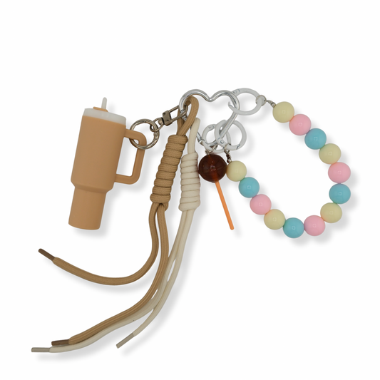 Caramel Latte Cup Bag Charm