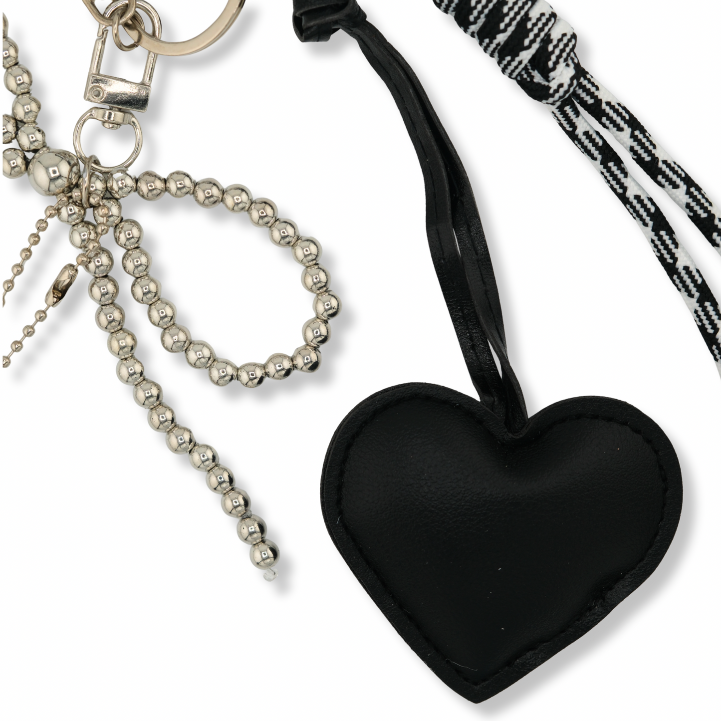 Black Heart Charm with Chain