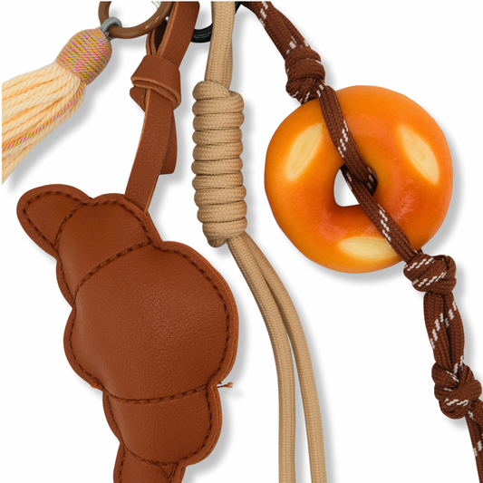 Paris Morning Bag Charm (Croissant & Donut)